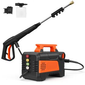 Electric Pressure Washer, 1958 Max PSI 2.5 Max GPM, Portable Power Washer with 4 Nozzles, Metal Extension Wand, Commercial-Grade 5-Piston Plunger
