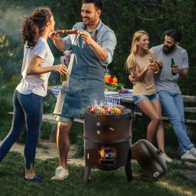 80*41*48cm Iron Spray Smoker Carbon Grill Black