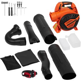 Leaf Blower, 26CC 2-Cycle Handheld Leaf Blower with A Fuel Tank, 2-in-1 Blower 425CFM Air Volume 156MPH Speed, Ideal for Lawn Care, Leaf Cleaning