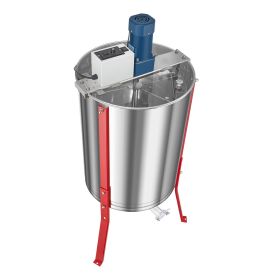 Electric Honey Extractor, 6 Frame Honey Spinner with Transparent Lid, 140W Stainless Steel Honeycomb Drum Spinner, Height Adjustable