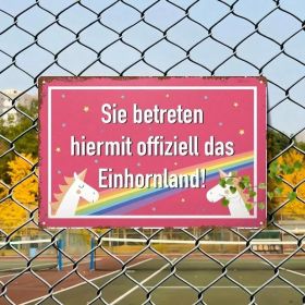 CIFbuy Unicorn Welcome 2D Flat Metal Sign, 8x12 Inch Pink Rainbow Star Wall Decor, Waterproof Rustproof Bedroom Home Decoration TikTok, TikTok, O (Option: defaulttitle)