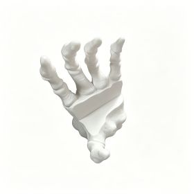 Gothic Skeleton Hand Book Holder Decorative Bookend Spooky Desktop Bookshelf Decor (Option: Gothic Skeleton Hand Book Hold-1 PC-White)