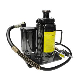Air Hydraulic Bottle Jack, 20 Ton/40000 LBS Bottle Jack, 10.23-20.07 inch Lifting Range, Manual Handle and Air Pump, for Car, Pickup, Truck, RV, (Option: BLACK)