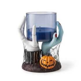 Halloween Skeleton Hand Candle Holder, Spooky Pumpkin Gothic Candle Stand, 3D Printed Tabletop Decoration For Halloween Home Party Decor (Option: Halloween Skeleton Hand-3D Printed PLA)