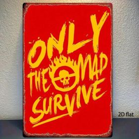 CIFbuy Vintage Metal Sign 8x12 Inch "Only The Mad Call Rain" Quote Wall Decor, Rustproof Waterproof 2D Flat Iron Plaque For Home Garden TikTok, T (Option: defaulttitle)
