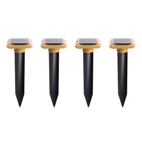 1/2/4/6pcs Solar Energy Mole Driving Vibrating Buzzer Garden Farm Yard IP55 Waterproof Snake Repellent (Quantity: 4pcs)