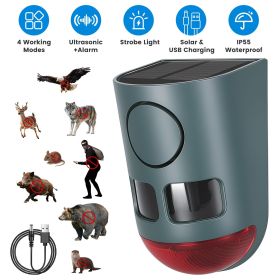 3-In-1 Ultrasonic Solar Animal Repeller Motion Activated Animal Repellent (Quantity: 1PC)