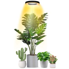 Plant Grow Light LED Full Spectrum Circle Growing Lamp with 3/9/12Hours Auto Timer Setting 9 Dimmable Brightness Height Adjustable for Indoor Pla (Lighting Color: Warm White)